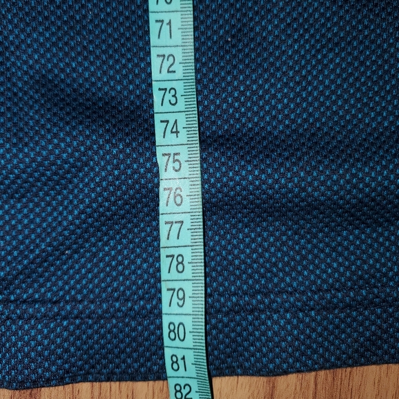 Daniel Hechter Men's Large Navy Blue  Patterned  Polo Shirt Double Mercerized - Picture 6 of 7